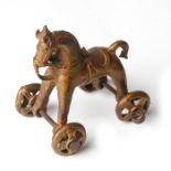 ANTIQUE INDIAN BRONZE TOY HORSE