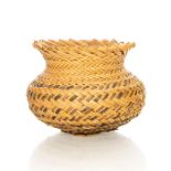 NATIVE AMERICAN WOVEN VASE BASKET BOWL