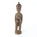 MONUMENTAL WOOD CARVED AFRICAN TRIBAL FOLK ART STATUE