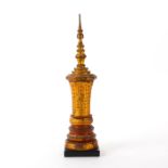 THAI ARCHITECTURAL TEMPLE FINIAL WITH GOLD LEAF