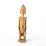 MONUMENTAL WOOD CARVED AFRICAN TRIBAL FOLK ART STATUE