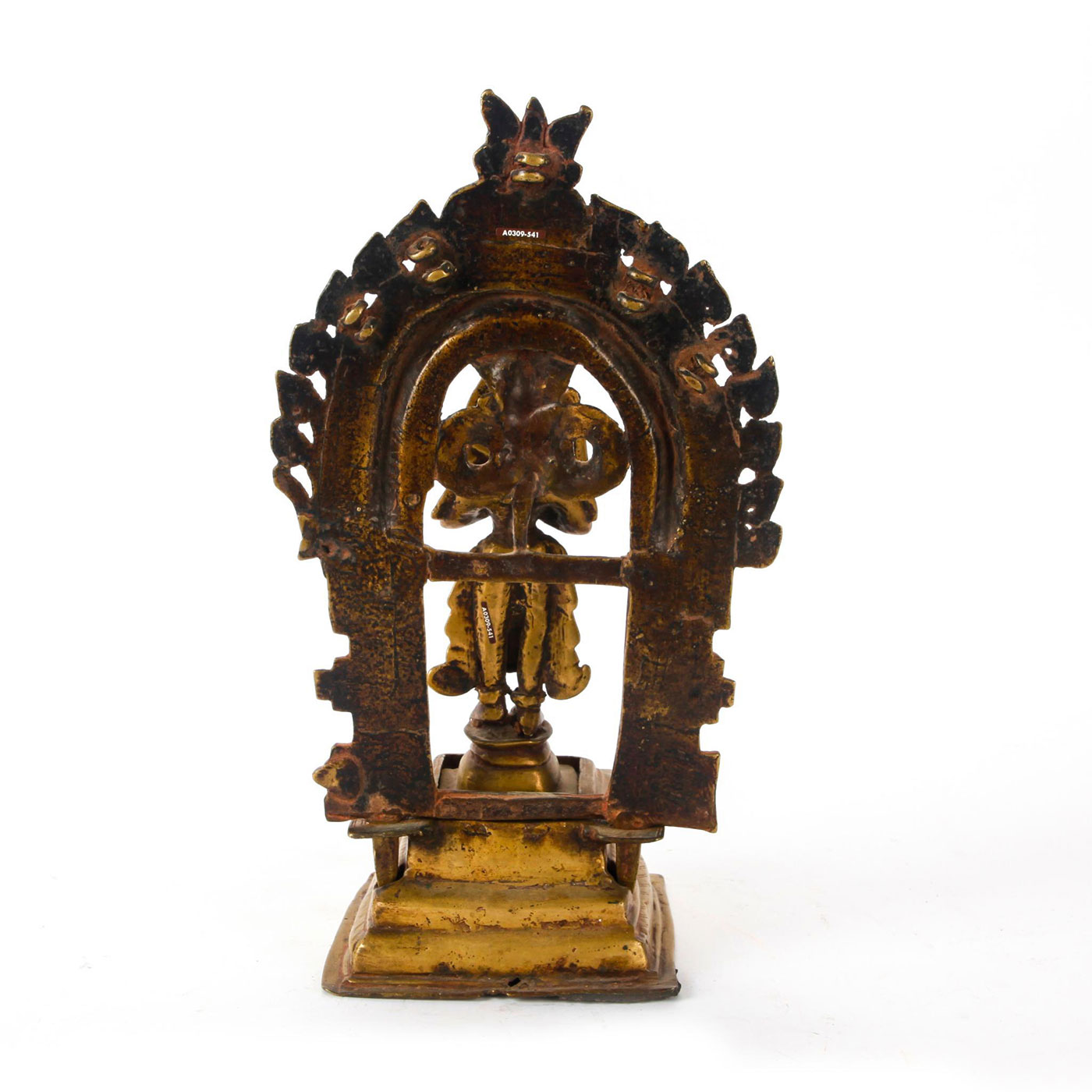 C. 18TH-19TH CENTURY BRASS MONKEY GOD HANUMAN & NAGA SERPENT SHRINE - Image 5 of 6