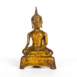 C. 18TH/19TH CENTURY GILT BRONZE SEATED BUDDHA