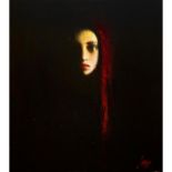 TARAS LOBODA OIL ON CANVAS PAINTING, FEMALE PORTRAIT