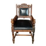 20TH CENTURY BRITISH COLONIAL WING CHAIR, RANGOON, BURMA