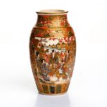 JAPANESE MEIJI PERIOD SATSUMA 2 PANEL VASE