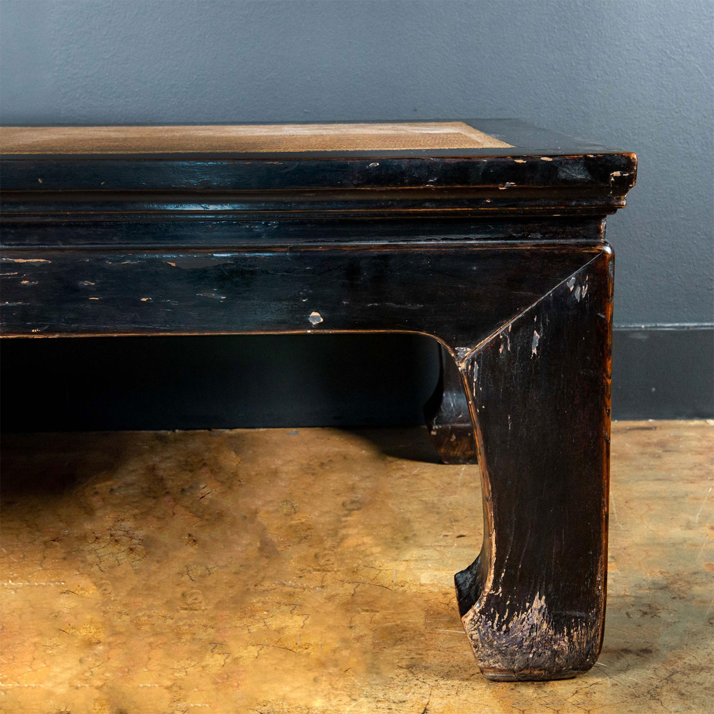 19TH C. CHINESE WOOD AND RATTAN COFFEE TABLE - Image 5 of 6