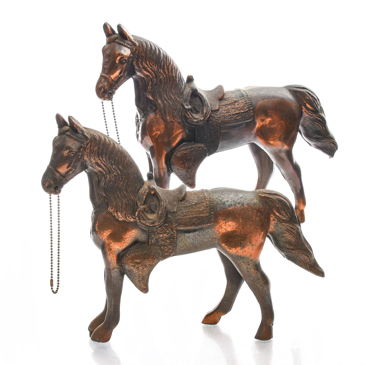 2 METAL HORSE SCULPTURES - Image 2 of 4