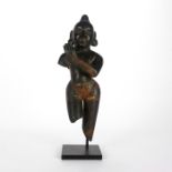 13TH CENTURY BASALT STATUE, DANCING KRISHNA, EASTERN INDIA