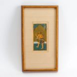 ANTIQUE MUGHAL PERIOD MINIATURE PAINTING, BEGGAR, INDIA