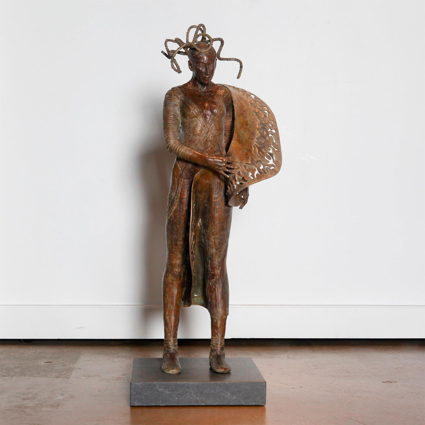 RIEKE VAN DER STOEP BRONZE SCULPTURE, MYTHICAL WOMAN - Image 6 of 16