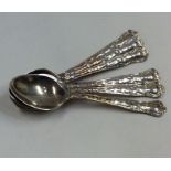 A set of six attractive silver coffee spoons. Lond