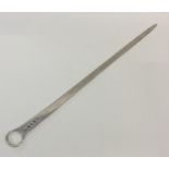 A large tapering Georgian silver meat skewer. Lond