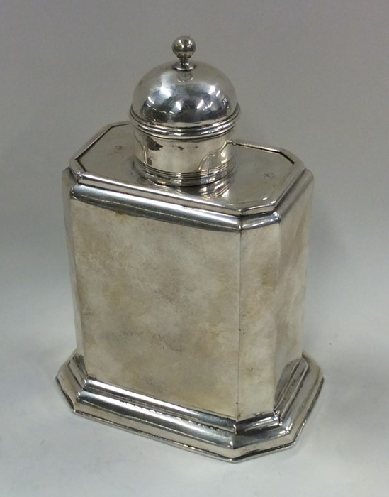 A George I silver caddy with cut corners and slidi - Image 4 of 9