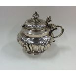 A good Victorian hinged top silver mustard on spre