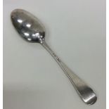 A Georgian Hanoverian pattern silver spoon. London