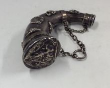 A rare Victorian silver snuff box in the form of a