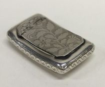 A Georgian silver snuff box with floral decoration