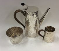 An attractive three piece bachelor's coffee set of