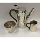 An attractive three piece bachelor's coffee set of