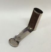 A Georgian hinged top silver nutmeg grater. London