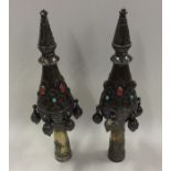 A pair of good quality Jewish Torah bells in silve