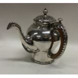 A good quality Georgian style silver chocolate pot