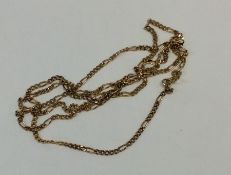 A modern 9 carat fancy link chain. Approx. 10 gram