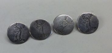 A good set of Georgian Irish silver buttons creste