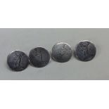 A good set of Georgian Irish silver buttons creste