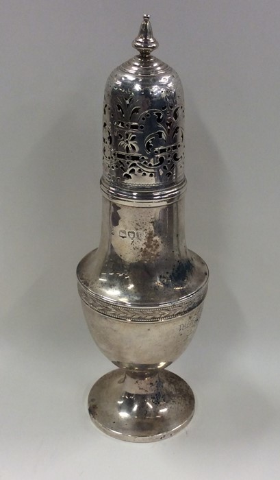 A good quality baluster shaped silver sugar caster - Image 3 of 3