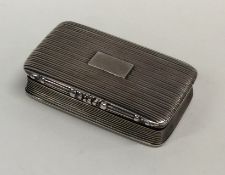 A good Georgian silver snuff box with reeded decor