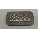 A good quality silver snuff box of woven design to
