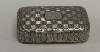 A good quality silver snuff box of woven design to