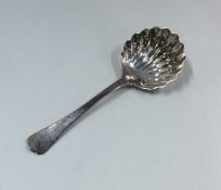 A good silver sifter spoon with fluted bowl. Chest