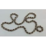 A silver rope twist neck chain together with a Ben