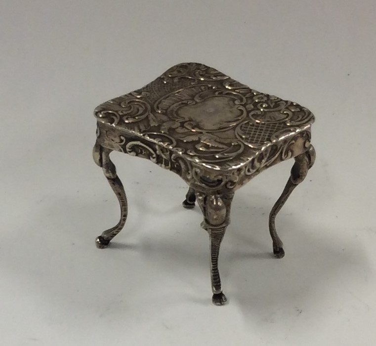 A novelty miniature silver table decorated with bi - Image 3 of 3