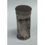 A 17th Century cylindrical silver counter box with
