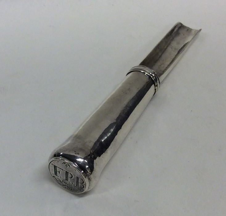 A rare 17th Century silver apple corer of tapering - Image 6 of 6