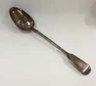 A Georgian silver fiddle pattern basting spoon. Lo