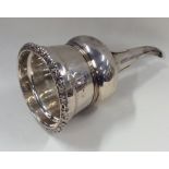 A good quality Georgian silver wine funnel togethe