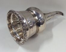 A good quality Georgian silver wine funnel togethe