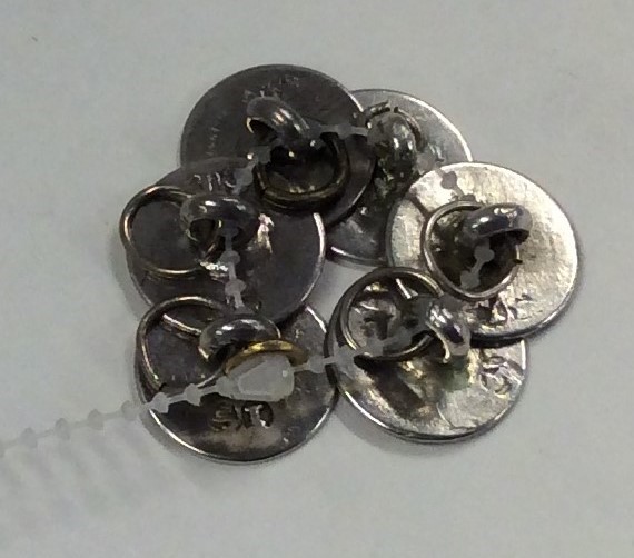 A good set of six Georgian silver circular buttons - Image 6 of 6