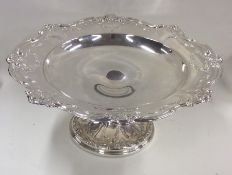 GORHAM: A large silver plated sweet dish decorated