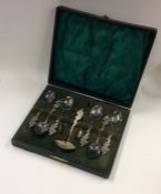 An attractive set of six silver plated teaspoons t