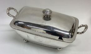 A good Georgian silver Adams' style tureen and cov