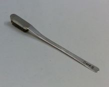 A novelty silver toothbrush. London. By IB. Approx