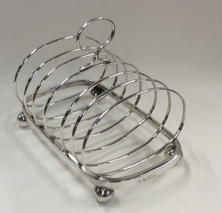 EXETER: A rare seven bar silver toast rack. By Jos - Image 5 of 6