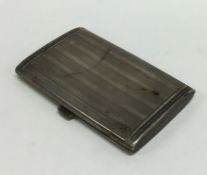 A Continental silver hinged top cheroot case with