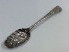 A Georgian silver OE pattern berry spoon. London.